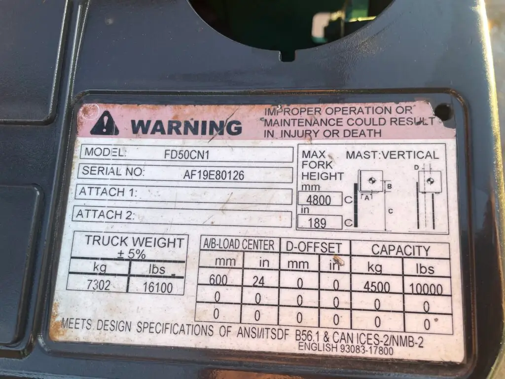 2015 Mitsubishi/Cat DP50N1 11,000# w/ Forks! - Image 3