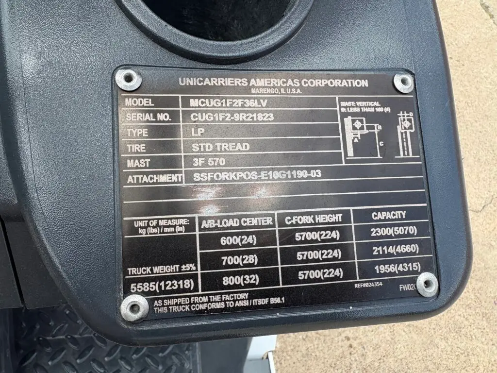 2018 Unicarrier (Nissan) 8000# - Image 3