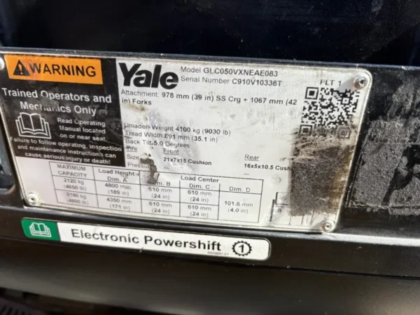 2019 Yale GLC050VX 5000# - Image 6