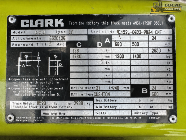 2014 Clark C15CL - Image 4